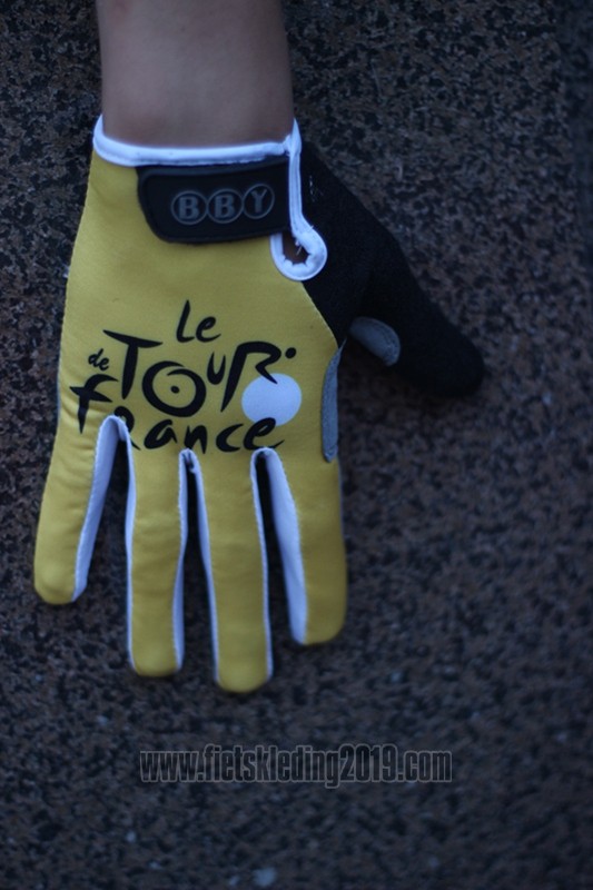 Tour De Frankrijk Handschoenen Met Lange Vingers Cycling Geel en Zwart